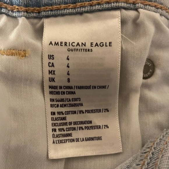 American Eagle Shorts - Acid Wash Super Hi-Rise Shortie - Picture 5 of 7